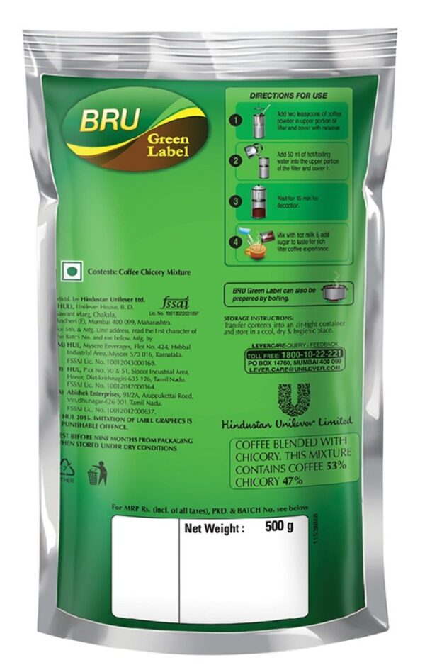 BRU Green Label Filter Coffee- BLJ1097 - Image 2