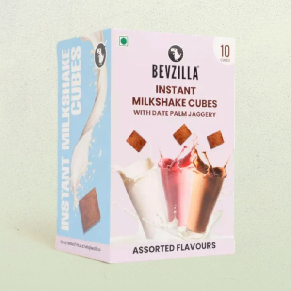 Bevzilla Assorted Instant Milkshake 10 Cubes Pack With Organic Date Palm Jaggery- WSD1018