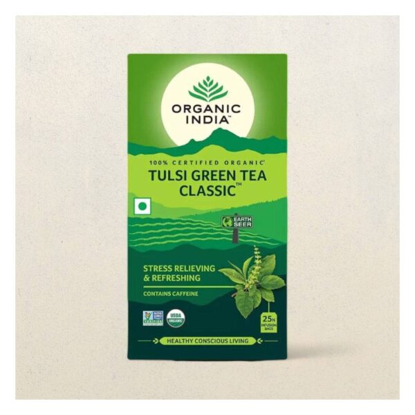 Organic India Tulsi Green Tea Classic- UBW1010 - Image 2