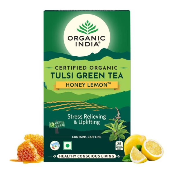 Organic India Tulsi Green Tea Honey Lemon- UBW1024