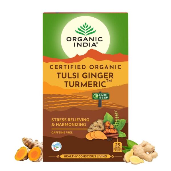 Organic India Tulsi Ginger Turmeric- UBW1027 - Image 2