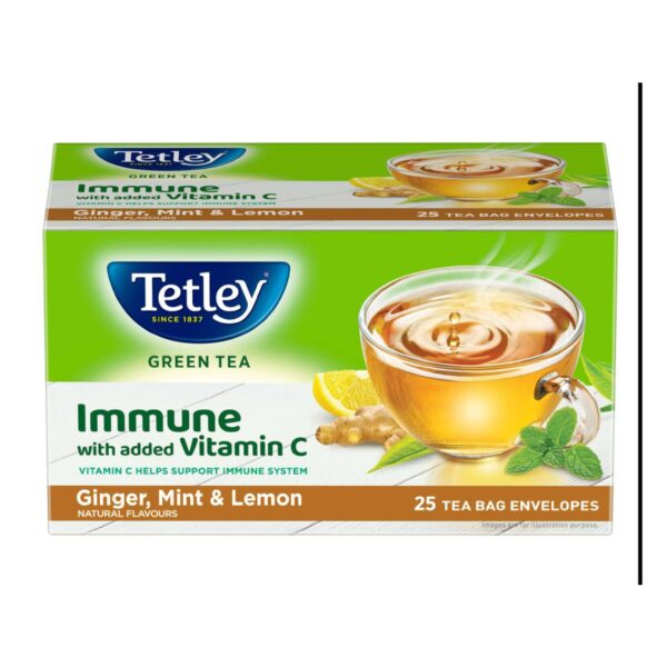 Tata Tetley Green Tea With Ginger, Mint And Lemon Tea Bags- UBW1032