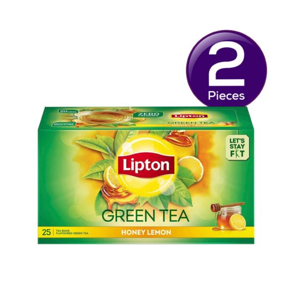 Lipton Honey Lemon Green Tea Bags 25 pc X 2 Combo- UBW1033