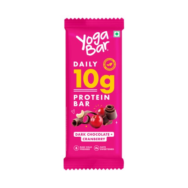 Yogabar 10 grams Protein Bars, Chocolate Chip and Cranberry, Protein Blend & Premium Whey- SZS1002