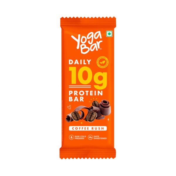 Yogabar 10 grams Protein Bars, Coffee Rush, Protein Blend & Premium Whey- SZS1003