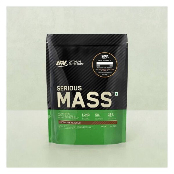 Optimum Nutrition Serious Mass Weight Gainer Powder High Protein & Calories Vegetarian Chocolate- SZS1005