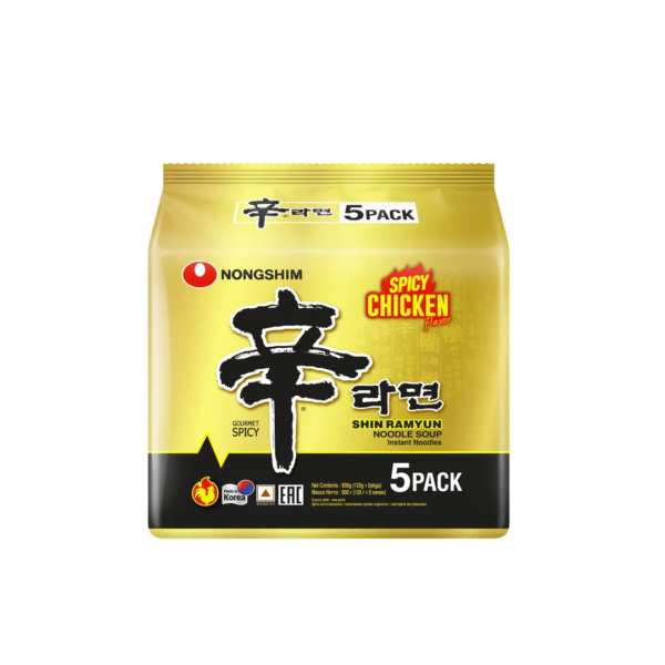 Korean Nongshim Shin Ramyun Noodle Soup With Spicy Chicken Flavour Non Veg- VTE1085