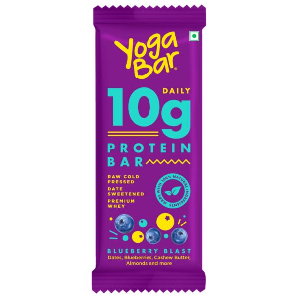 Yogabar 10 grams Protein Bars, Blueberry Blast, Protein Blend & Premium Whey- SZS1007