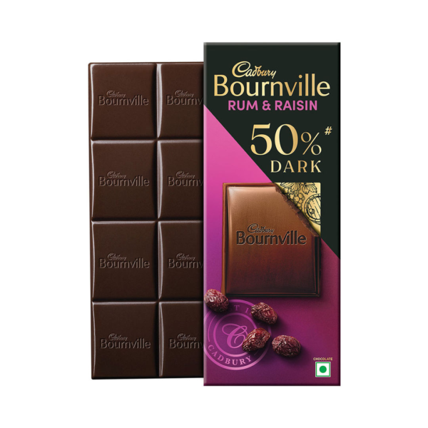 Cadbury Bournville Rum & Raisin Dark Chocolate Bar- NVE1029