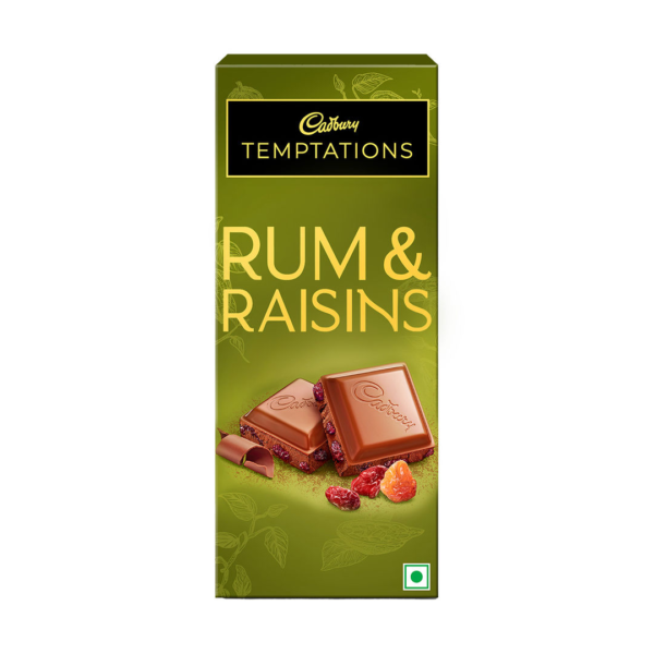 Cadbury Temptations Rum & Raisins Premium Chocolate Bar- NVE1034