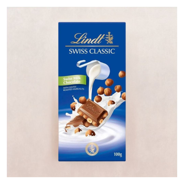 "Lindt Swiss Milk Chocolate With Roasted Hazelnuts - NVE1039"