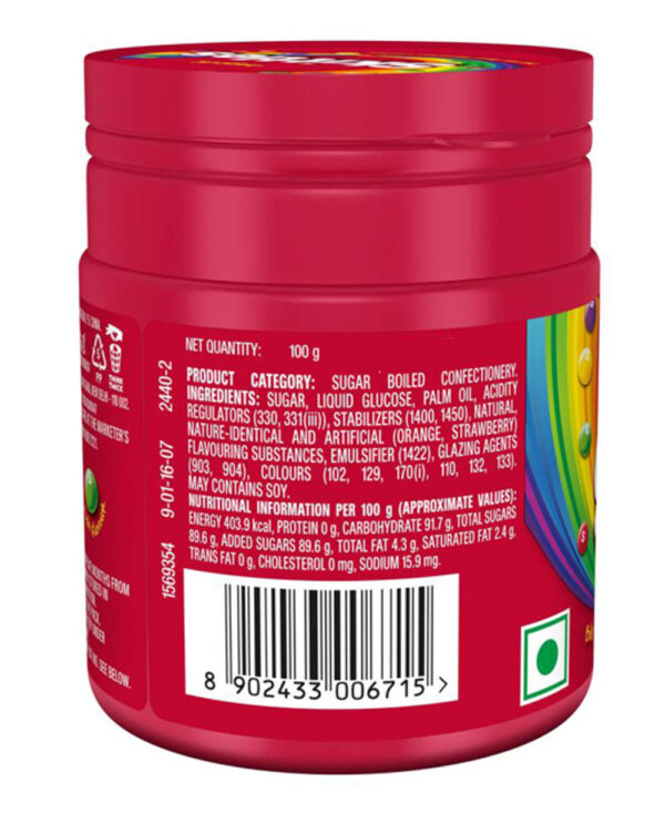 Skittles Original Bite Size Fruit Flavoured Candy Pot | 5 Fruity Flavours| Imported Candies- JVD1008 - Image 2