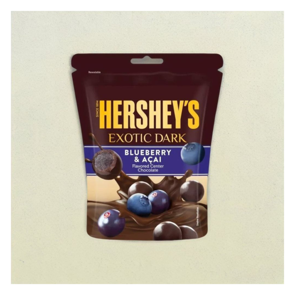 Hersheys Exotic Dark Blueberry And Acai Chocolate Share Bag- EYT1033