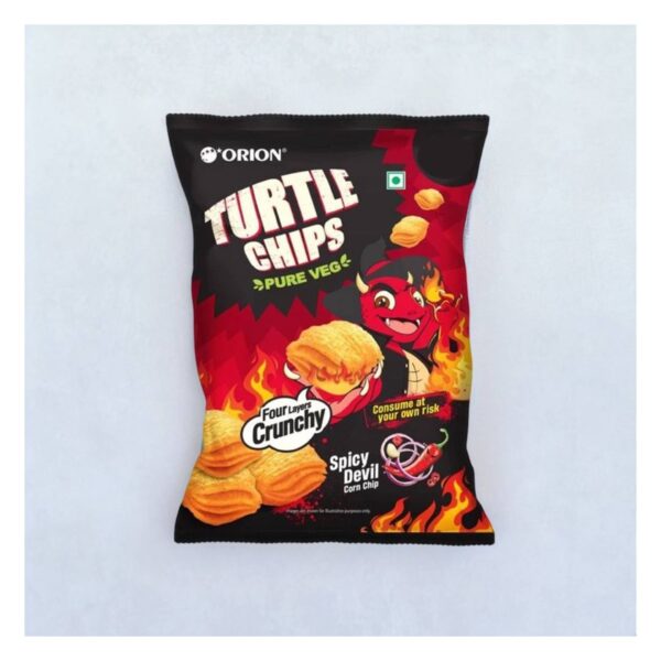 Orion Turtle Chips - Spicy Devil Korean corn chips (Buldak flavor)- BCK1029