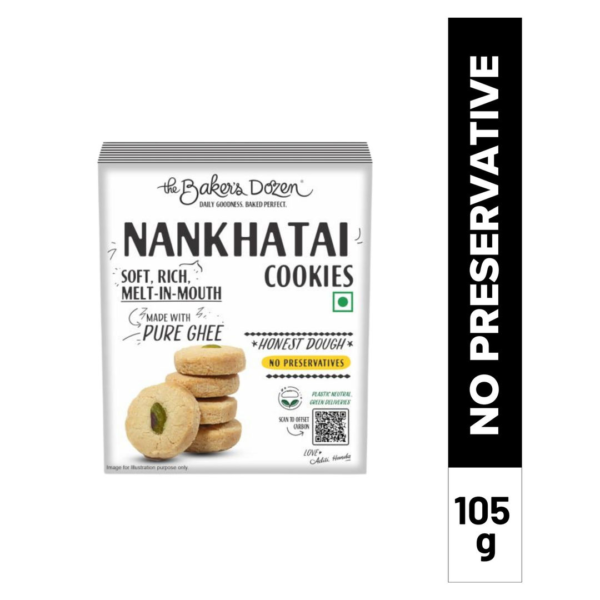 The Baker's Dozen Nankhatai Cookies with 24% Pure Ghee No Palm Oil- FZG1016