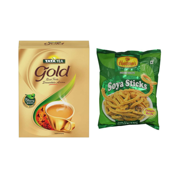 Tata Tea Gold(250gms) & Haldirams Soya Sticks(200gms) Combo- FZG1042