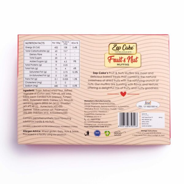 Zep Cake Muffin Fruit & Nut- VUW1027 - Image 4