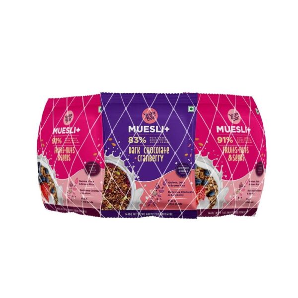 Yoga bar Muesli Dark Chocolate Pack Of 3 & Muesli Fruit & Nut Pack Of 3- VUW1030