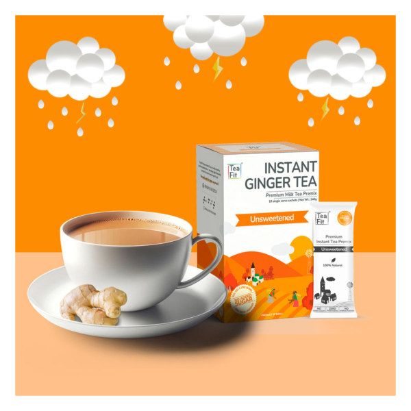 TeaFit Ginger Instant Tea Premix Unsweetened- BLJ1133