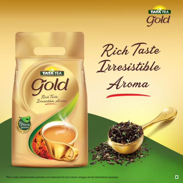 Tata Tea Gold, Rich & Aromatic Black Tea Pouch- BLJ1135 - Image 2