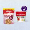 Kellogg's Crunchy Fruit & Nut Breakfast Cereals Muesli(750 gms) & Epigamia Greek Yogurt - Strawberry(90 gms) Combo- VUW1035 - Image 2