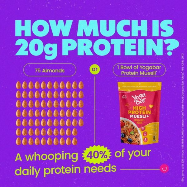 Yogabar Protein Muesli Fruit and Nut- VUW1036 - Image 4