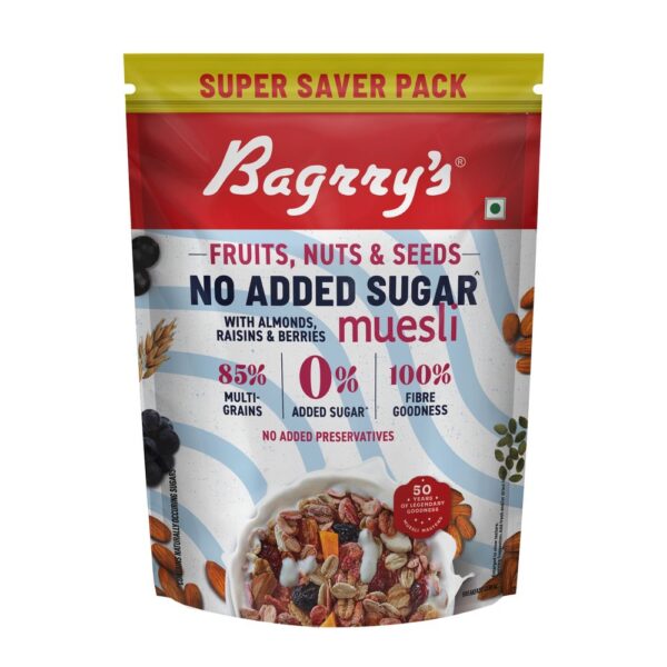 Bagrry'S No Added Sugar Muesli Fruits Nuts And Seeds- VUW1039