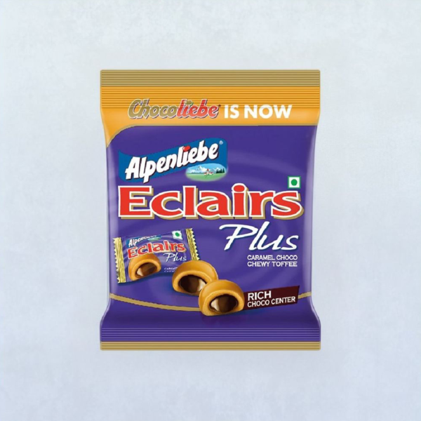 Alpenliebe Eclairs Plus - Rich Choco Center Caramel Chewy Toffee- JVD1038