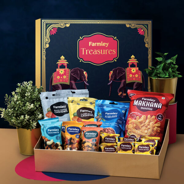 Farmley Treasures Dry Fruits Combo Gift Pack Premium Gift Hamper- VUW1046