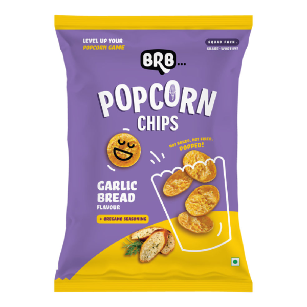 Brb Popcorn Chips Garlic Bread Flavour- WLV1019