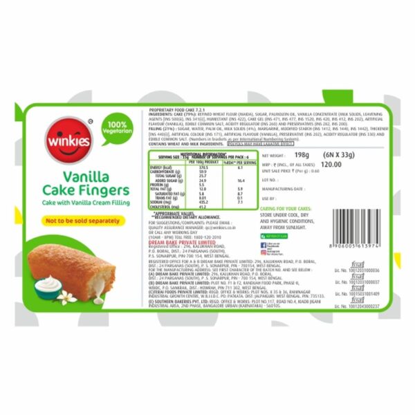 Winkies Novo Vanilla Cake- TAG1031 - Image 2