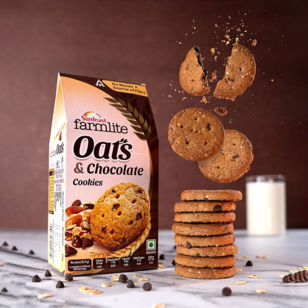 Sunfeast Farmlite Biscuit - Cookies - Oats And Chocolate- ECW1011 - Image 2