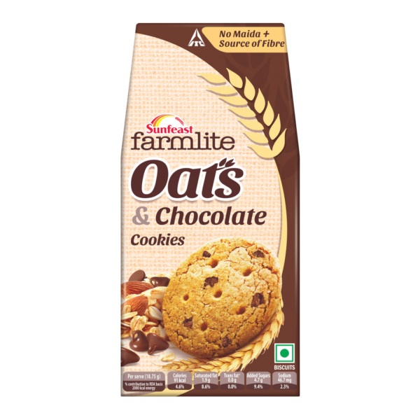 Sunfeast Farmlite Biscuit - Cookies - Oats And Chocolate- ECW1011