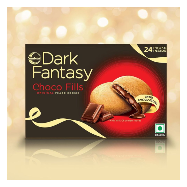 Sunfeast Dark Fantasy Choco Fills, Original Filled Cookies with Choco Crème- ECW1021