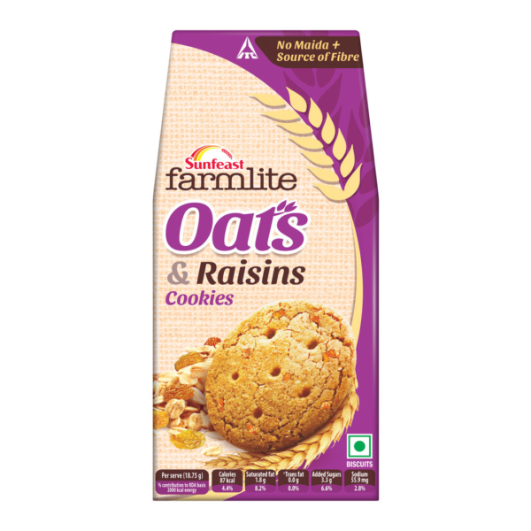 Sunfeast Farmlite Biscuit - Cookies - Oats & Raisins- ECW1022