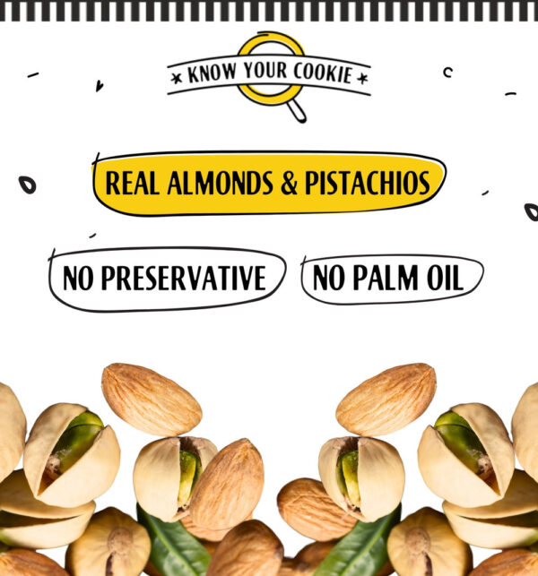 The Baker's Dozen Pista Badam Cookies No Palm Oil- ECW1026 - Image 4