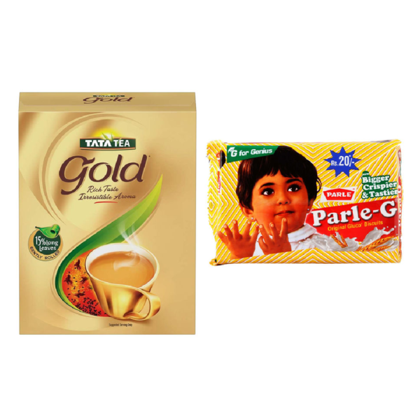 Tata Tea Gold(250gms) & Parle-G Original Gluco Biscuits(250gms) Combo- WDB1017