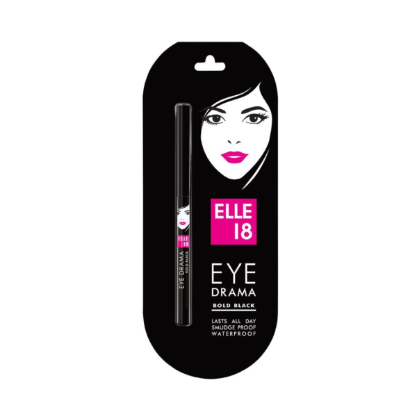 Lakme Elle 18 Eye Drama Kajal Super Black- CWK1002