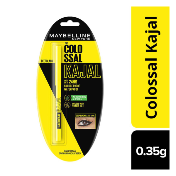 Maybelline New York Colossal Kajal Black Fix With Aloe Vera- CWK1003