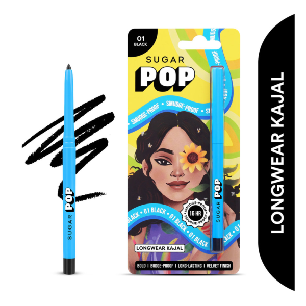 SUGAR POP 16 Hour Stay Waterproof Longwear Kajal - Black 01- CWK1004