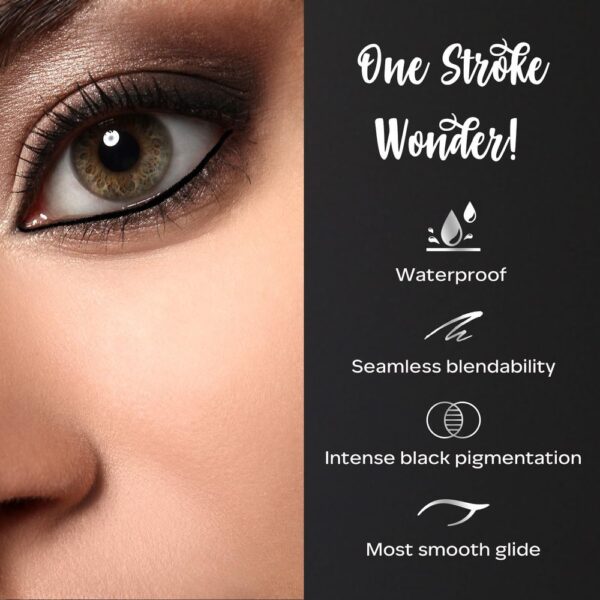 FACES CANADA Ultime Pro Intense Gel Kajal With Smudger & Sharpener - Black 24Hr Long Stay- CWK1010 - Image 3