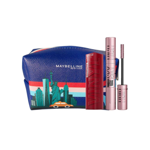 Maybelline New York Suhana'S Glam Kit - Super Stay Vinyl Ink Shade Lippy & Lash Sky High Mascara- NXR1010