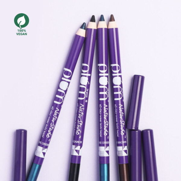 Plum NaturStudio All-Day-Wear Kohl Kajal Black Brilliance with FREE SHARPENER- CWK1014 - Image 4