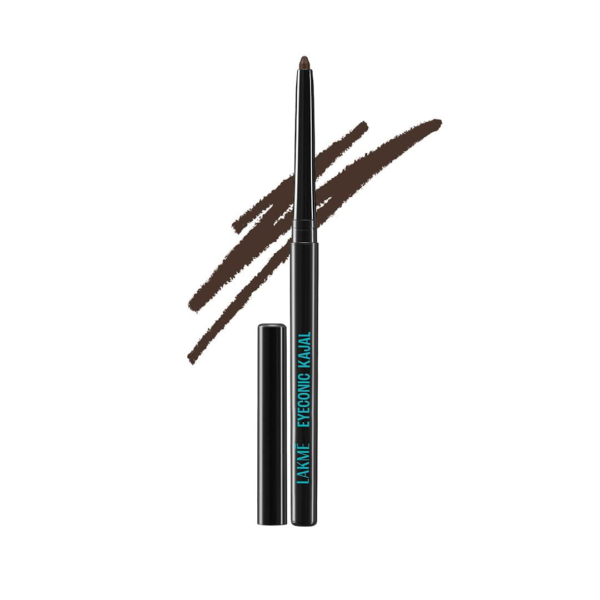 Lakme Eyeconic Kajal, Matte Kajal Pencil That Lasts 24 Hrs, Classic Brown- CWK1022