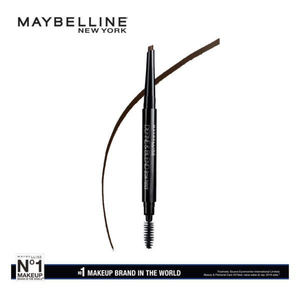 Maybelline New York Brow Pencil, With Spoolie Define & Blend Brow Pencil, Grey Brown- BUE1002