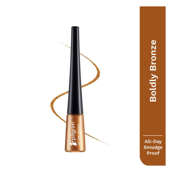 Pilgrim Oh the Drama - Boldly Bronze Metallic Eyeliner Rich Vibrant Colour- LKD1001