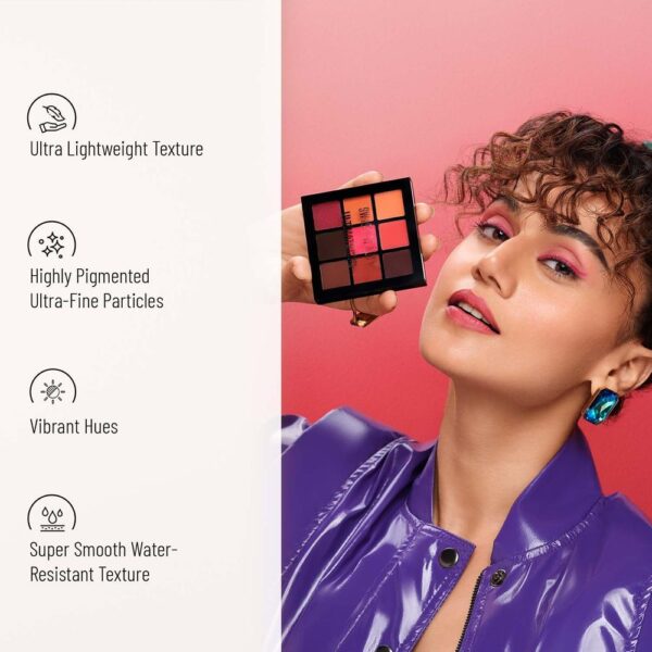 Swiss Beauty Ultimate 9 Pigmented Colors Eyeshadow Palette Matte - Multicolor-06, 6G- VKS1007 - Image 4
