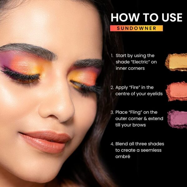 Lakme Absolute Spotlight Eye Shadow Palette Sundowner- VKS1011 - Image 4