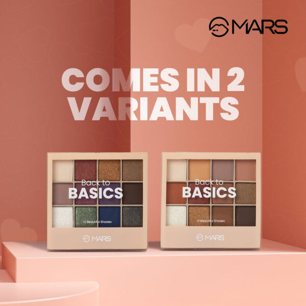 Mars Back To Basics Eyeshadow Palette With Free Applicator (Shade-02)- VKS1013 - Image 6