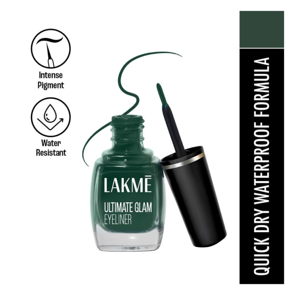 Lakme Ultimate Glam Eyeliner - Green | Waterproof- LKD1021